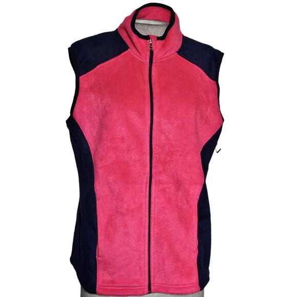 Pink and Navy Full Zip Vest Size XL - Picture 1 of 3